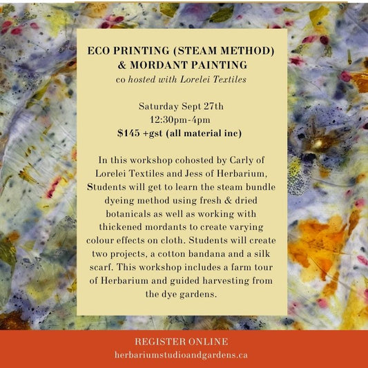 Eco Printing Collab with Lorelei Textiles