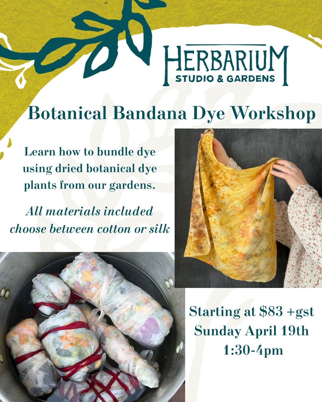 Botanical Bandana Dye Workshop
