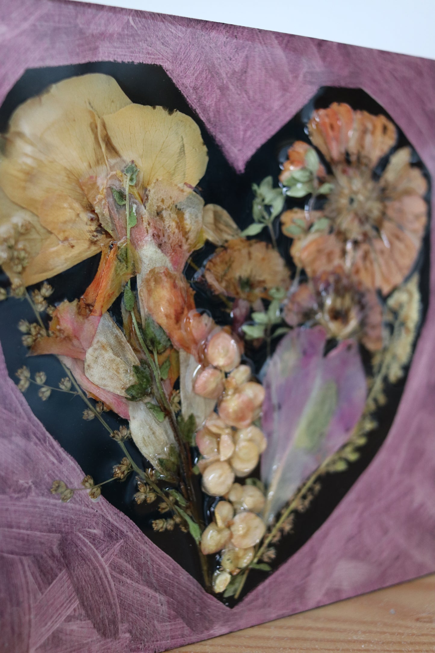 Herbarium Heart - Rose & Peony Petal