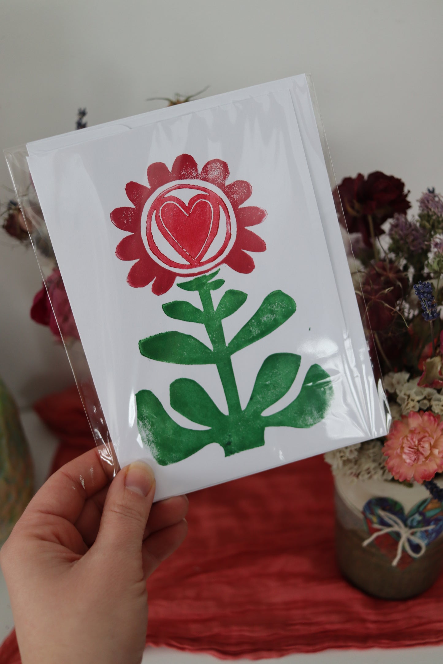 Love Grows Handprinted Card