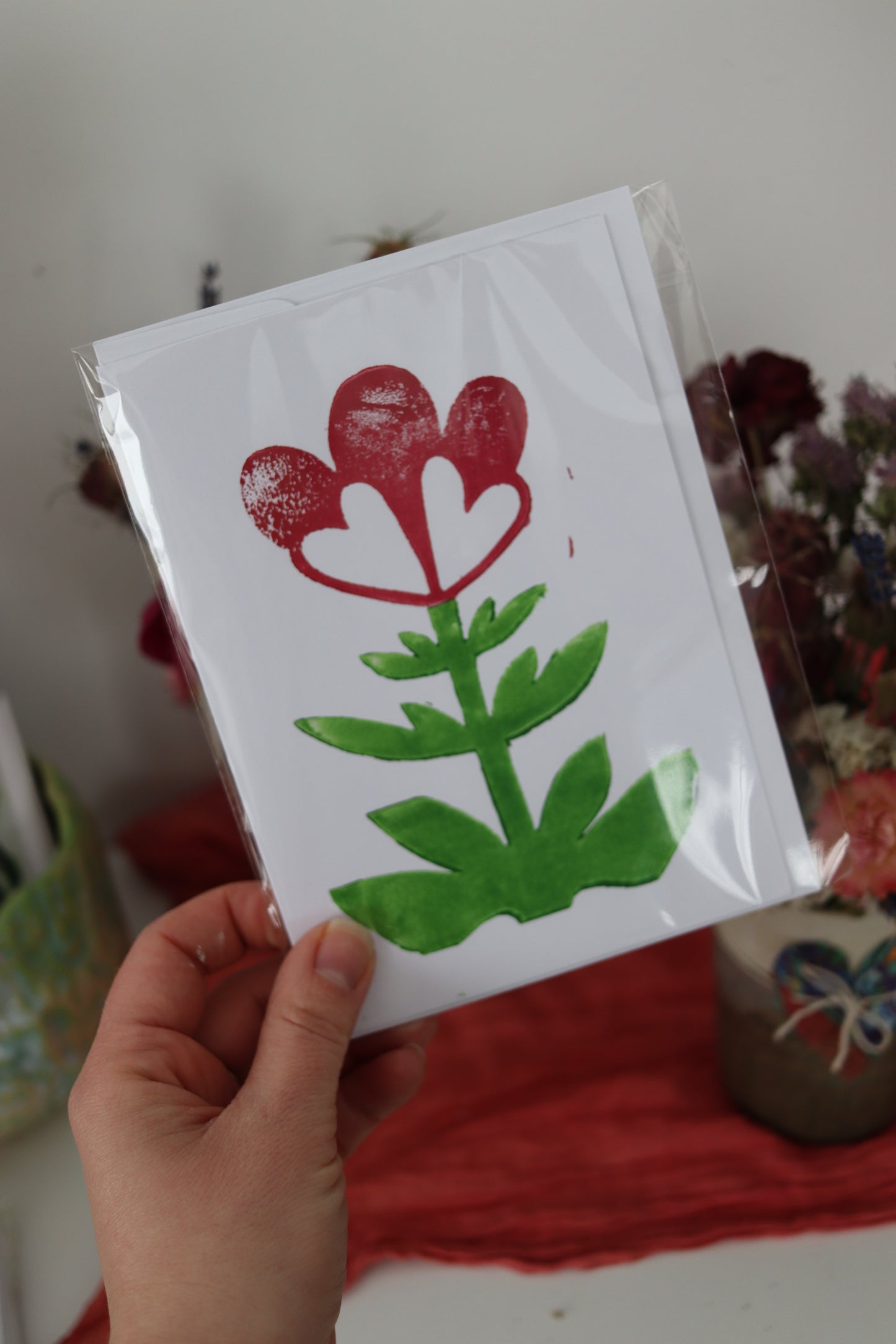 Love Grows Handprinted Card