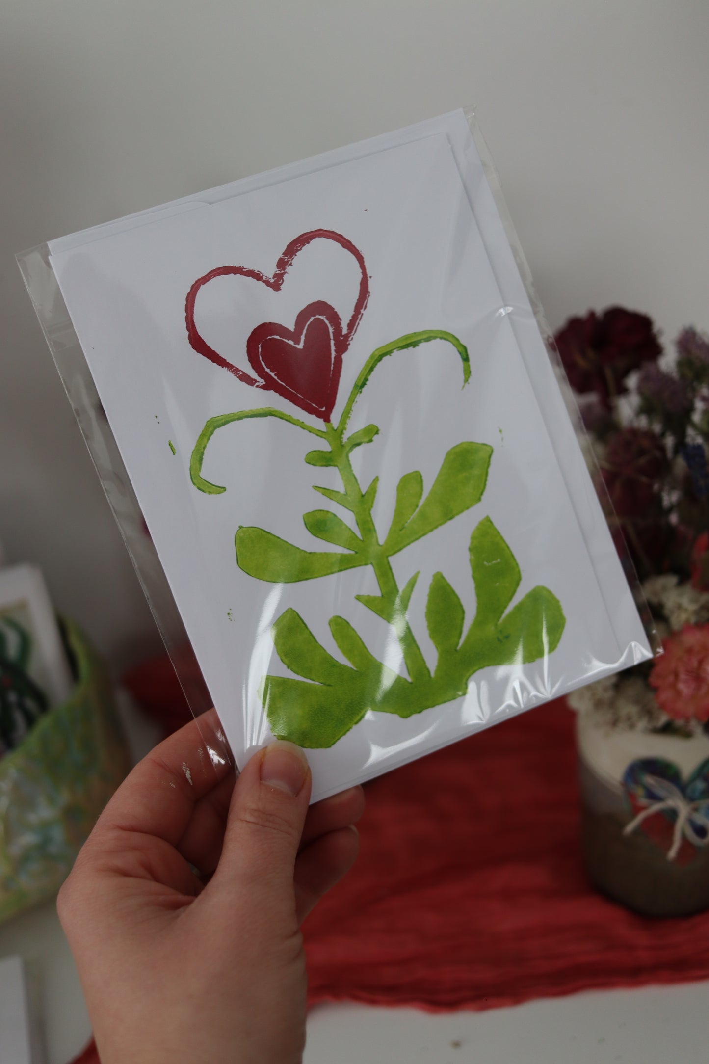 Love Grows Handprinted Card