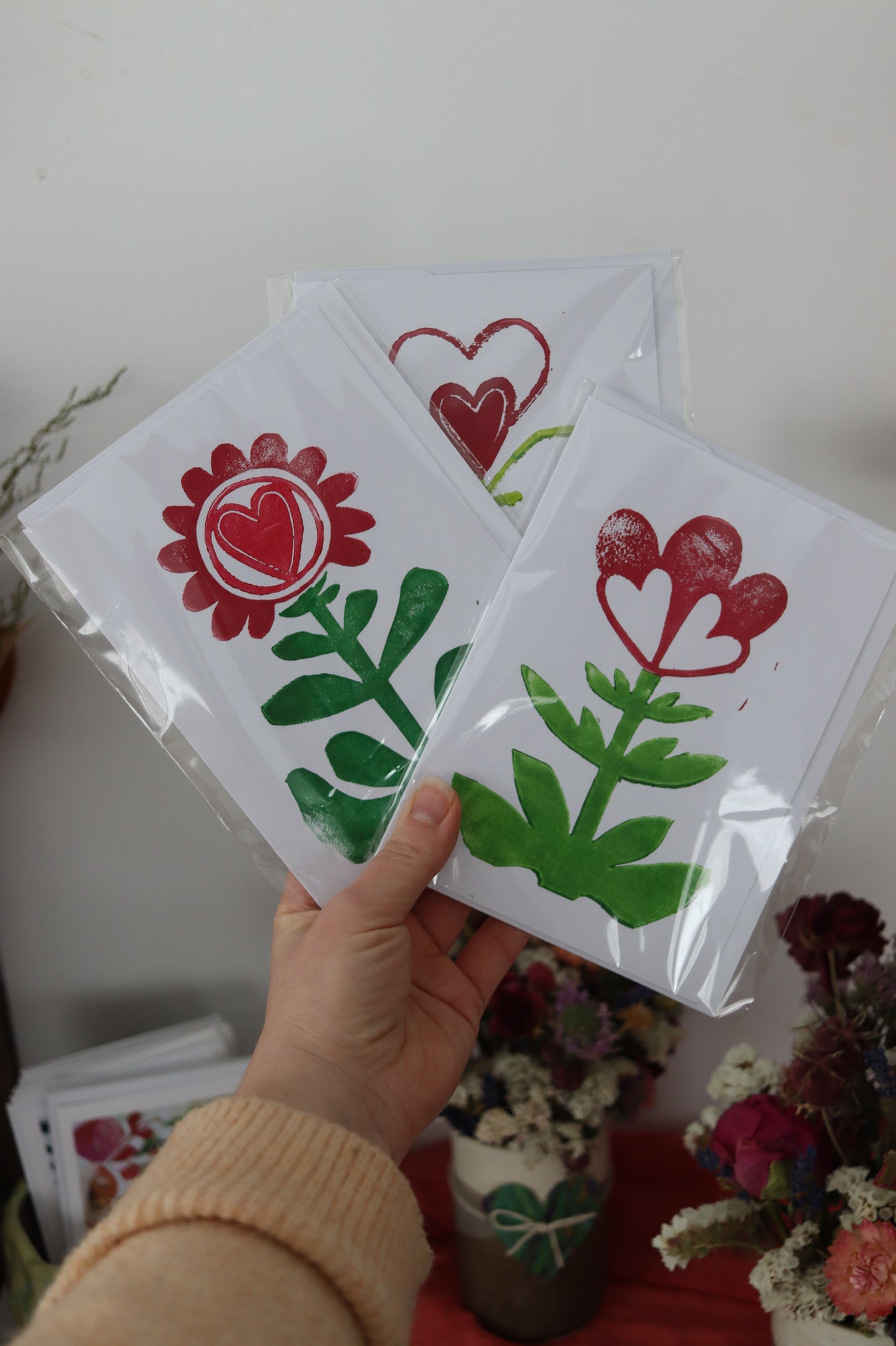 Love Grows Handprinted Card